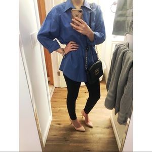 COPY - Vintage Yves Saint Laurent blue shirt, size 16